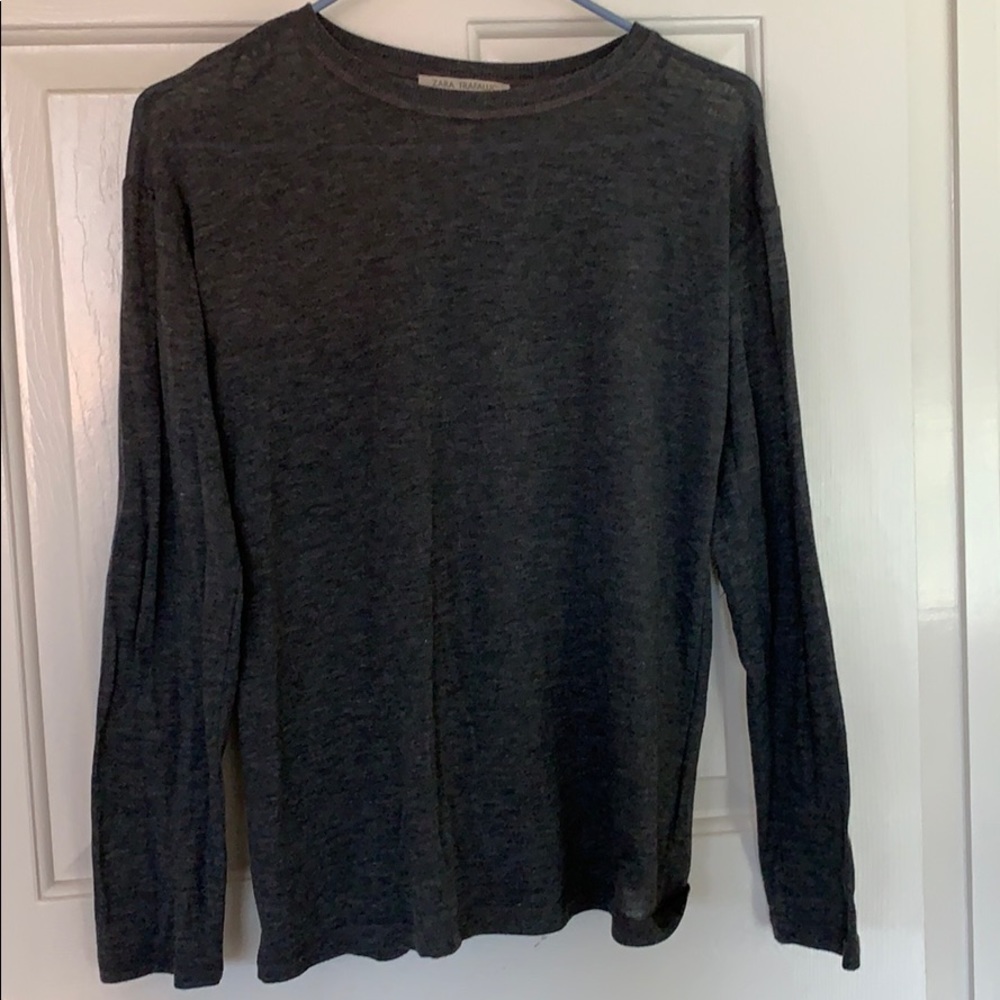 Zara Trafaluc grey long sleeve with elbow pads
